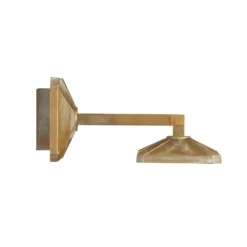 LED-Wandlampe Aura Frame, Ausladung 23 cm messing antik IP65