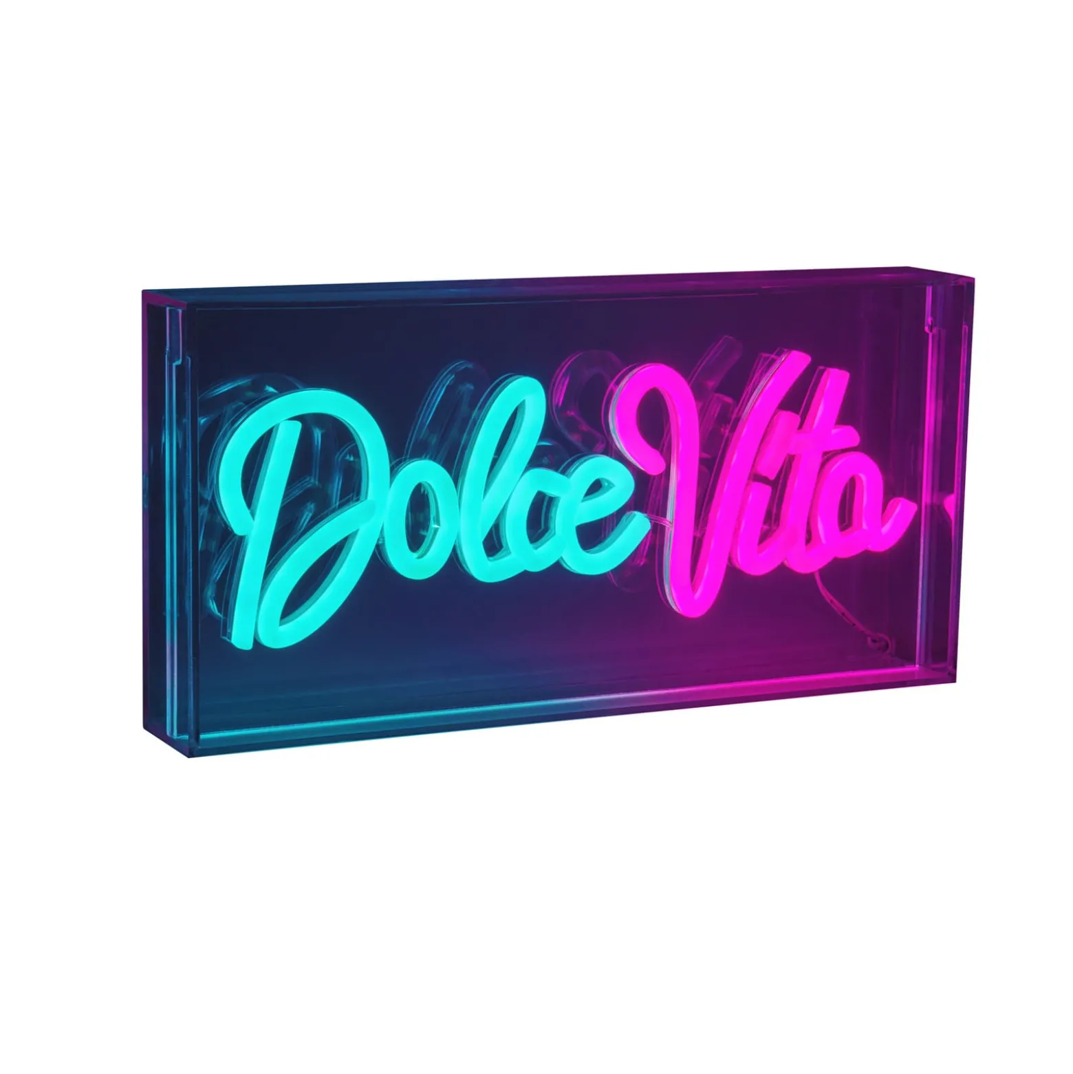 LED-Wandlampe Dolce Vita, klar, 30x15 cm, Kunststoff USB RGB