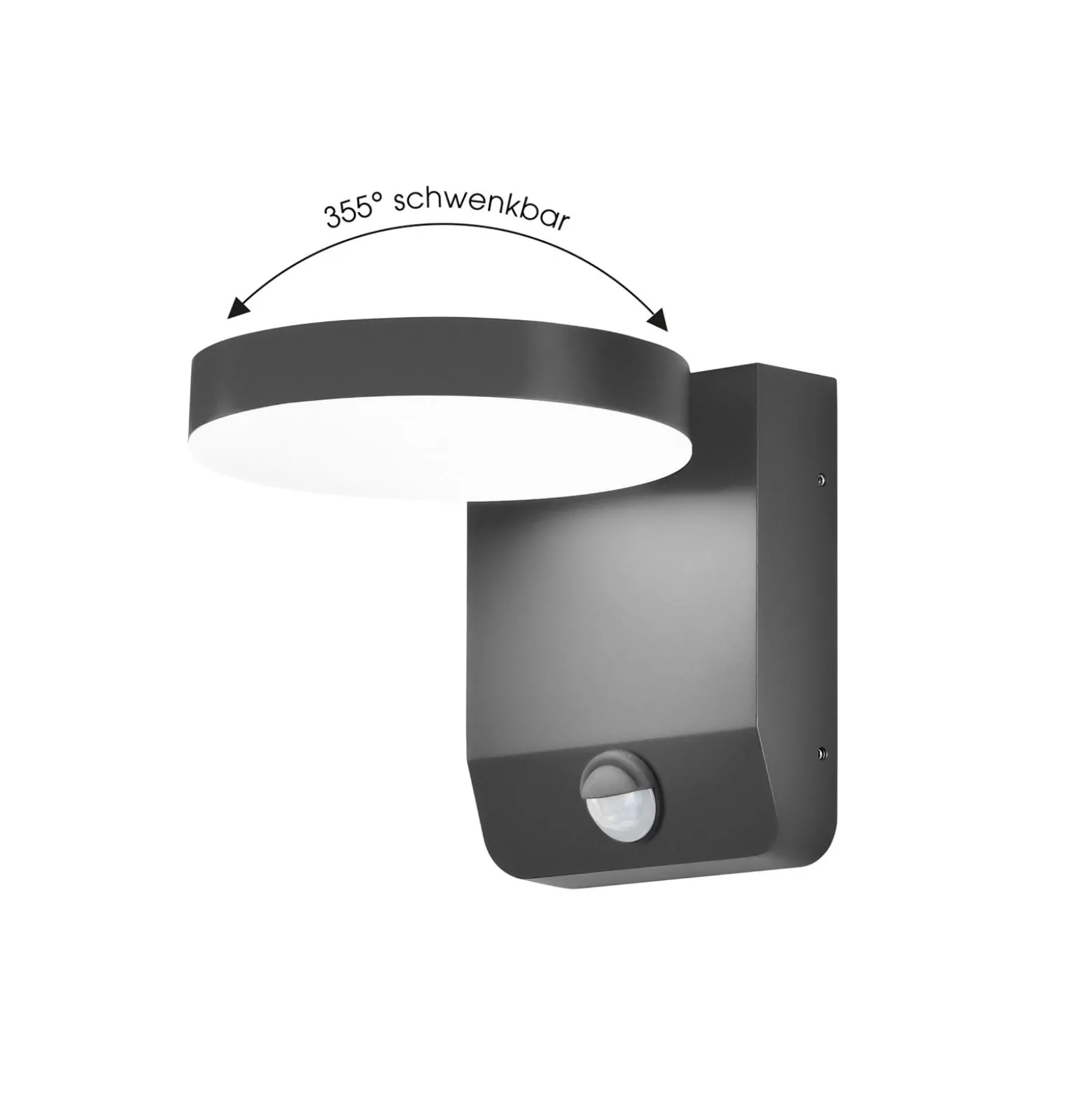 LED-Wandlampe 9083, Sensor, anthrazit, 16 cm, CCT, IP54