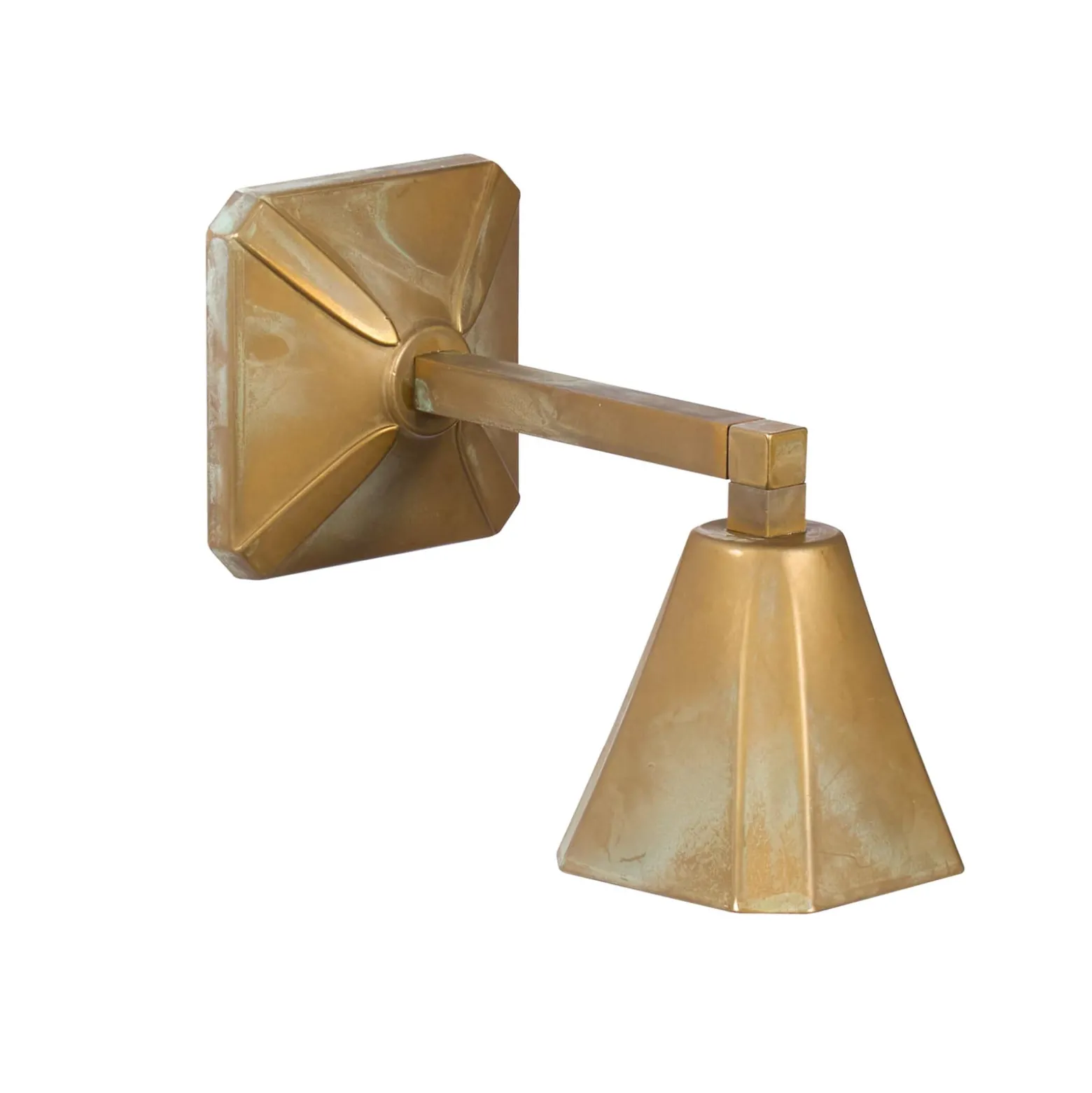 LED-Wandlampe Silva Frame Ausladung 22 cm messing antik IP65