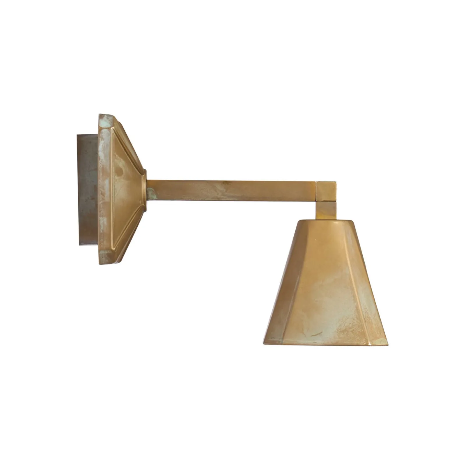 LED-Wandlampe Silva Frame Ausladung 22 cm messing antik IP65