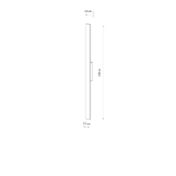 LED-Wandleuchte Demi M, sand, Aluminium, Höhe 100 cm, IP54