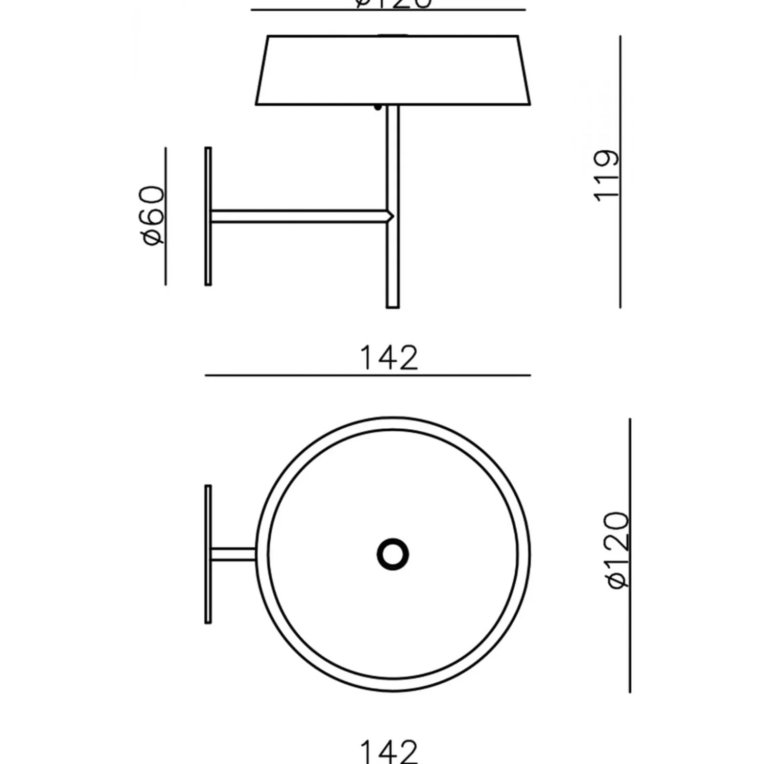 LED-Wandleuchte Miram mit Akku, dimmbar, blau