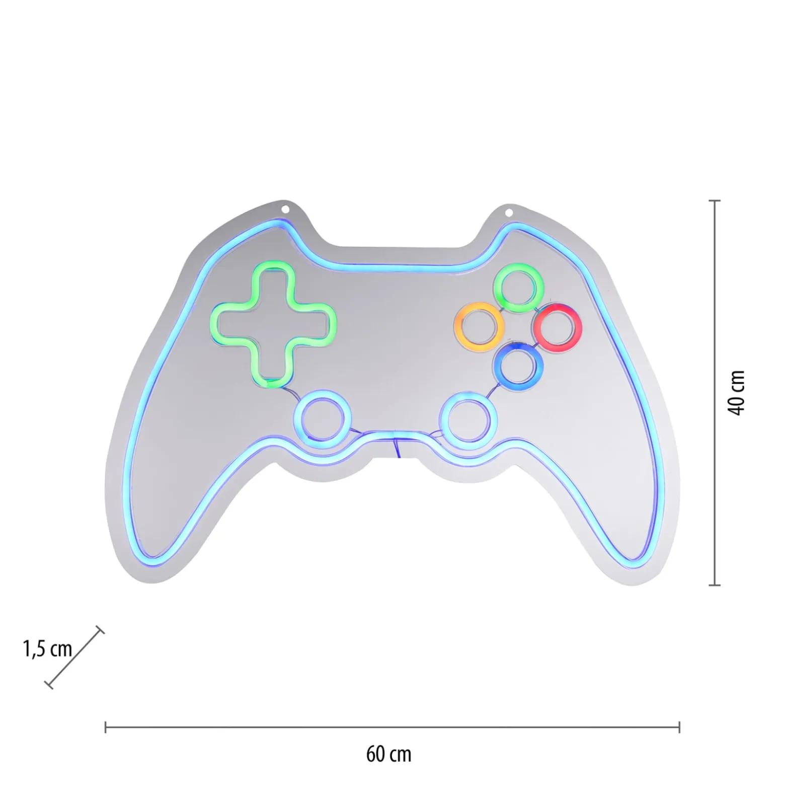 LED-Wandleuchte Neon Gamer, USB