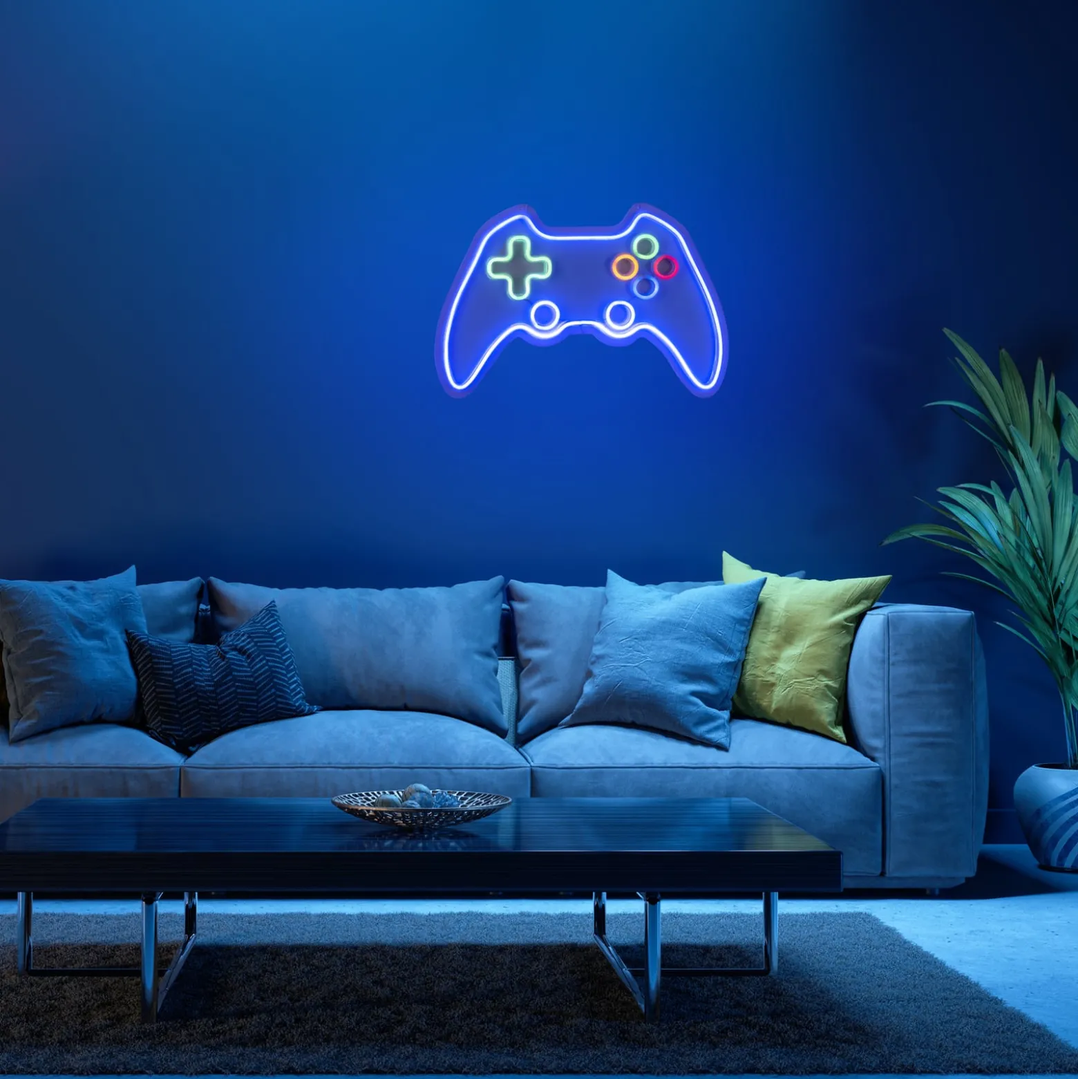 LED-Wandleuchte Neon Gamer, USB