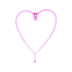 LED-Wandleuchte Neon Herz, USB