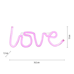 LED-Wandleuchte Neon Love, USB
