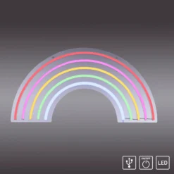 LED-Wandleuchte Neon Rainbow, USB