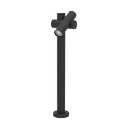 LED-Wegelampe Fossignano, Höhe 70 cm, schwarz, Metall 2-flg.