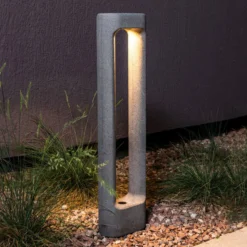 LED-Wegelampe Totem, grau, Beton, Höhe 61,1 cm