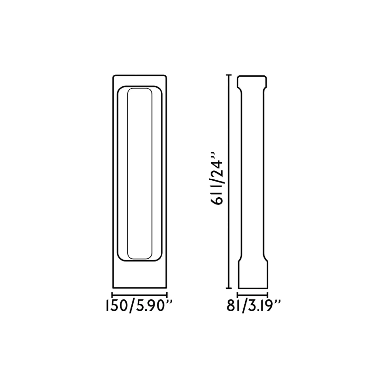 LED-Wegelampe Totem, grau, Beton, Höhe 61,1 cm