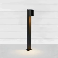 LED-Wegeleuchte Alor, schwarz, IP65, Höhe 75 cm, dimmbar