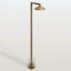 LED-Wegeleuchte Aura Disk, 100 cm x 19,5 cm, messing antik