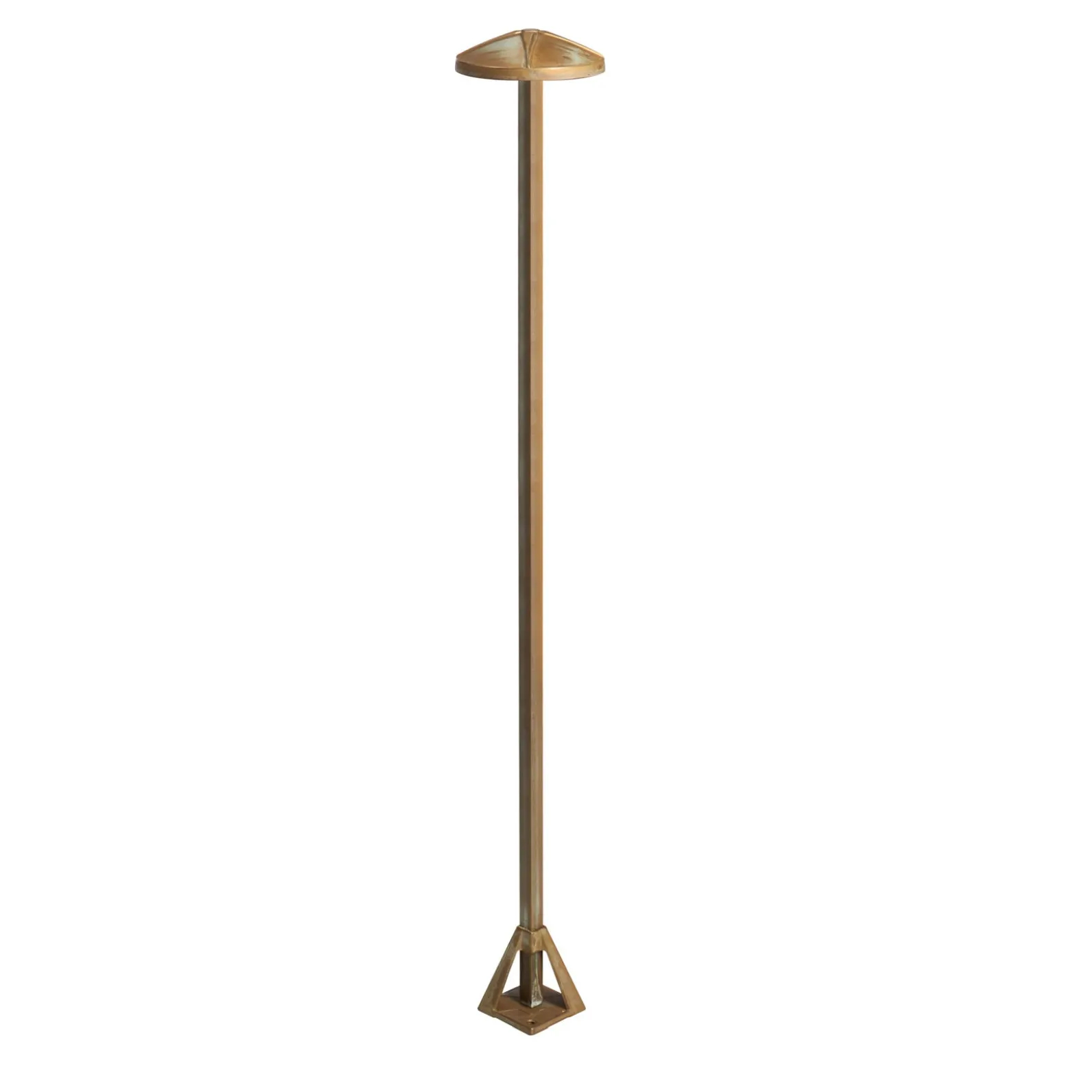 LED-Wegeleuchte Aura Disk, Höhe 100 cm, messing antik, IP65