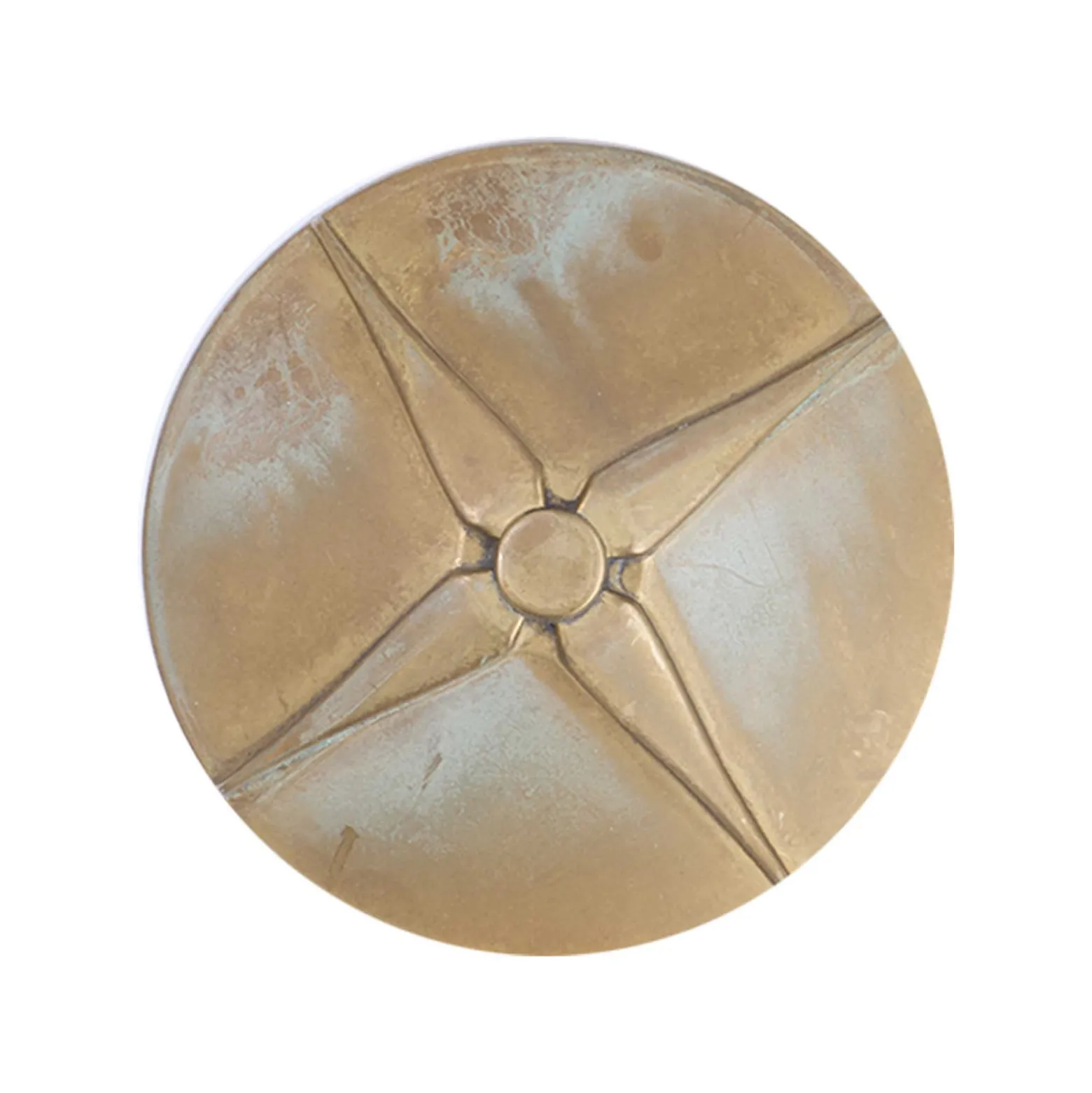 LED-Wegeleuchte Aura Disk, Höhe 100 cm, messing antik, IP65