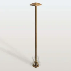 LED-Wegeleuchte Aura Edge, Höhe 100 cm, messing antik, IP65