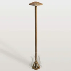 LED-Wegeleuchte Aura Frame, Höhe 80 cm, messing antik, IP65