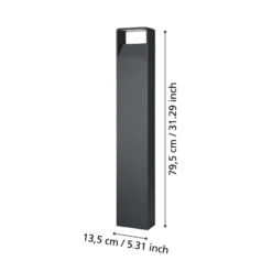 LED-Wegeleuchte Doninni 1, anthrazit, Höhe 80 cm