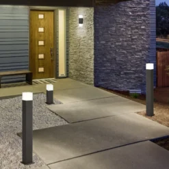 LED-Wegeleuchte HUDSON, anthrazit, Höhe 80 cm, Metall, IP44