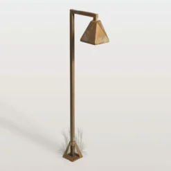 LED-Wegeleuchte Silva Edge, 80 x 19 cm, messing antik
