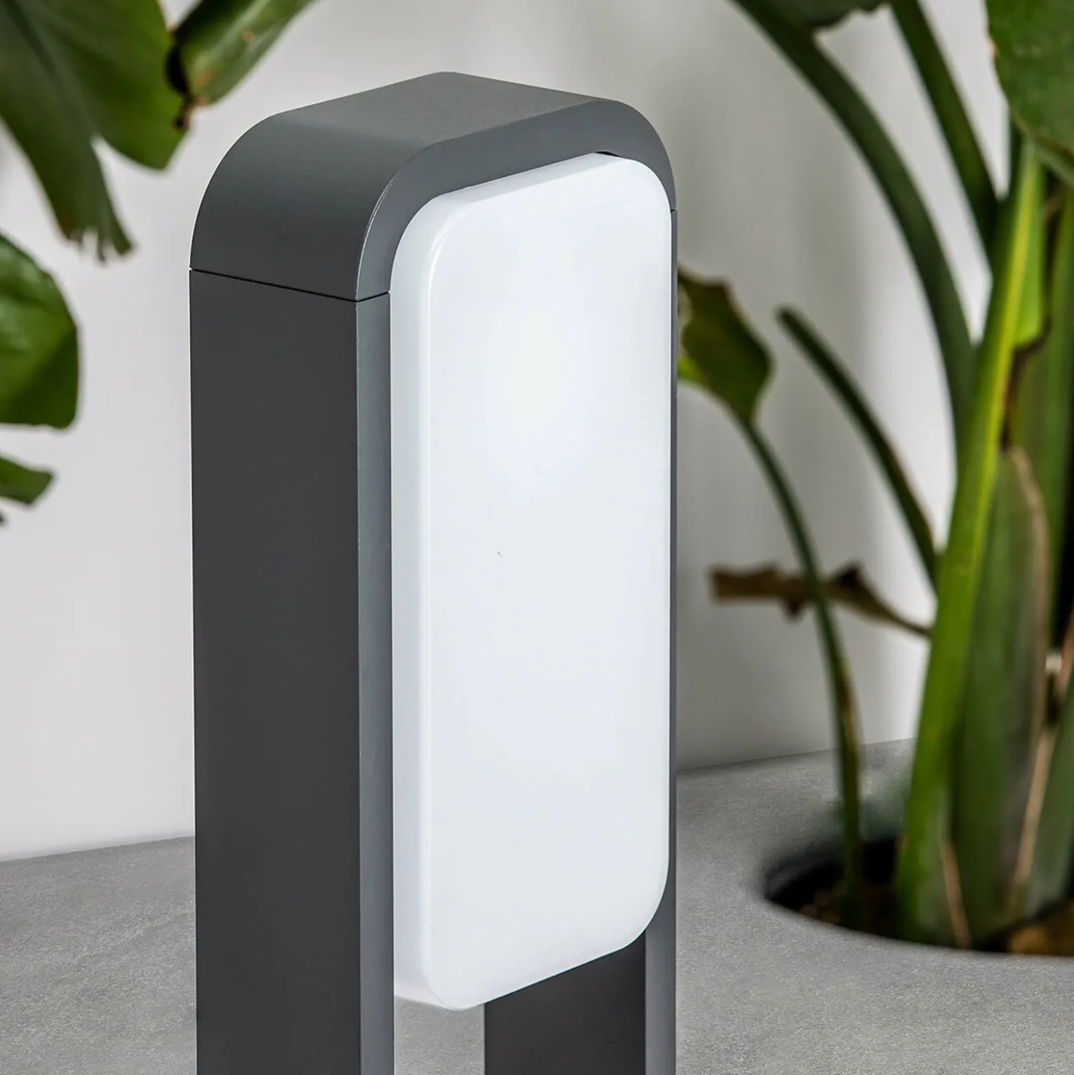 LED-Wegeleuchte Sticker, dunkelgrau, Aluminium, Höhe 72 cm