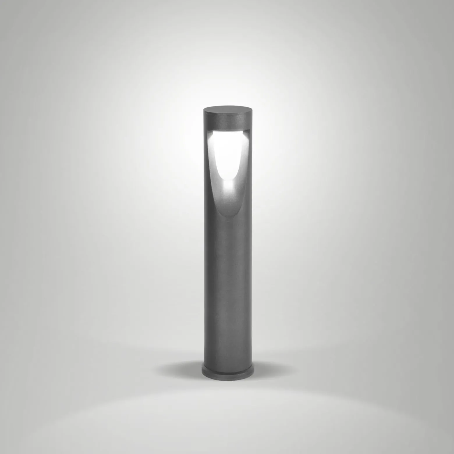 LED-Wegeleuchte Teo, 60 cm hoch, schwarz, Metall, IP65