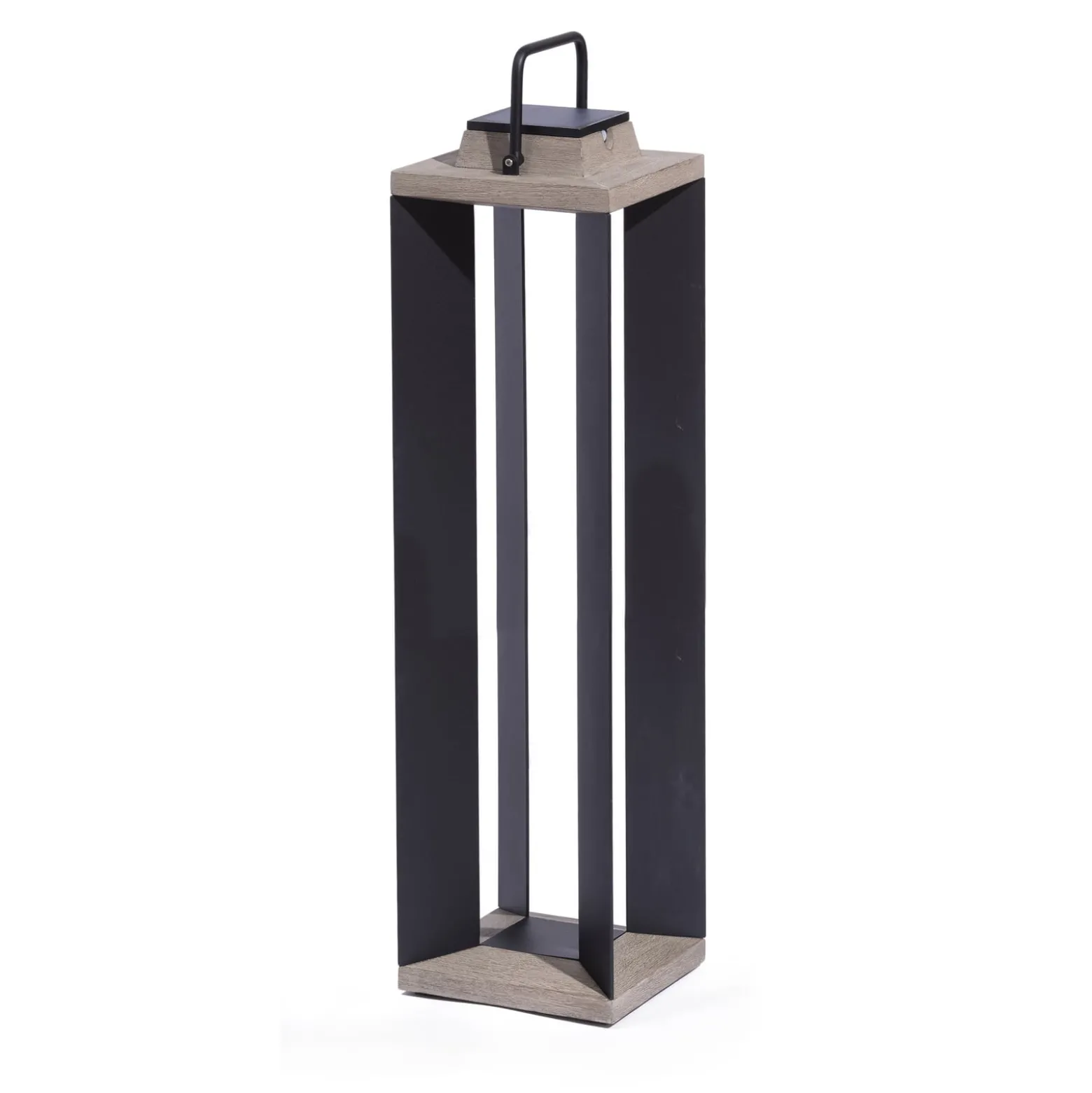 Les Jardins LED-Solarlaterne Teckalu, grau/schwarz, 60 cm
