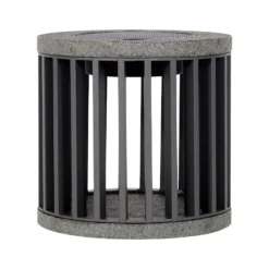 Les Jardins LED-Solartischleuchte Halo, grau, Alu/Granit