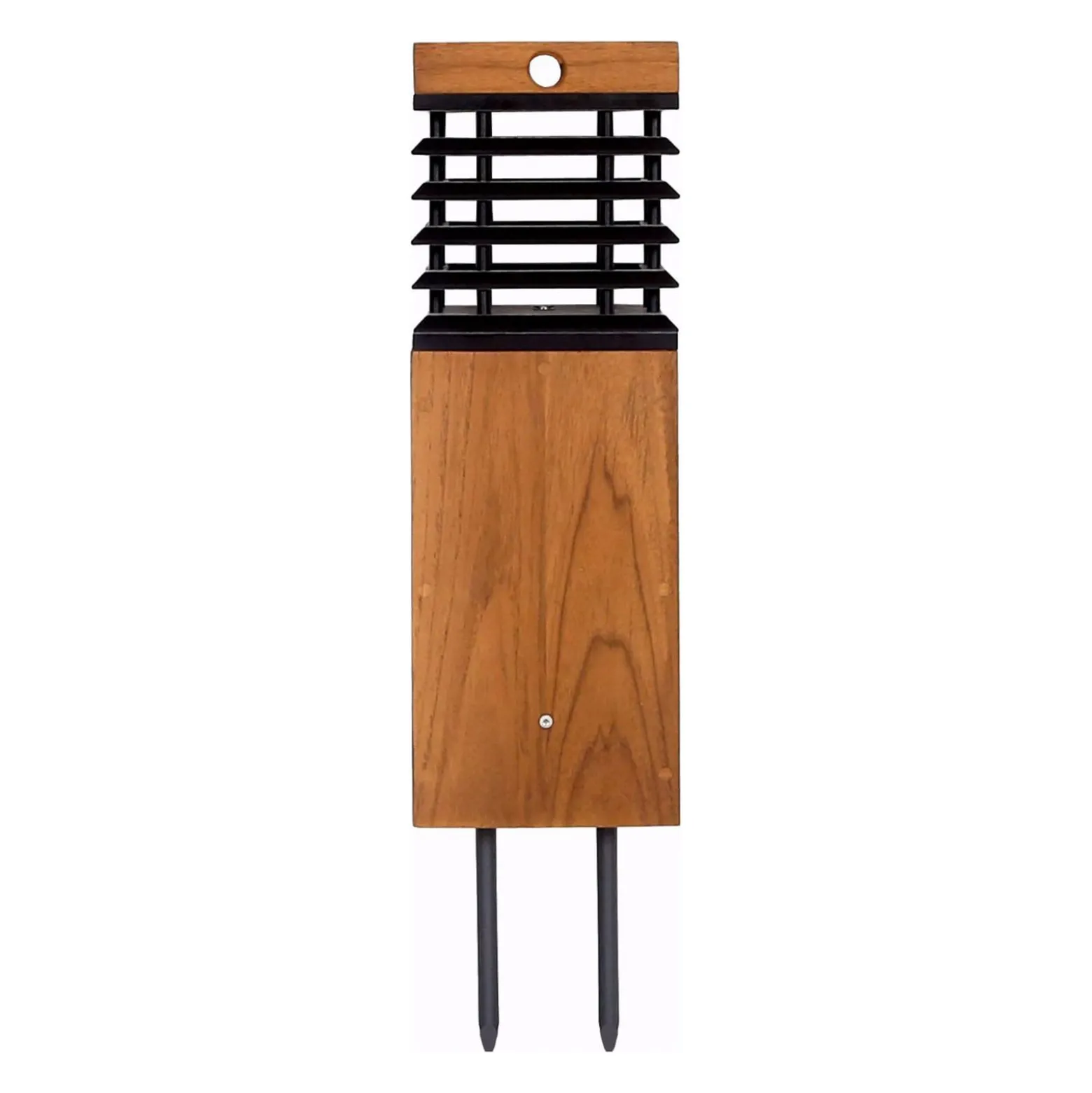 Les Jardins LED-Solarwegeleuchte Tekura, teak/grau, Spieß