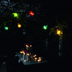 Lichterkette Biergarten 10 bunte LED-Birnen