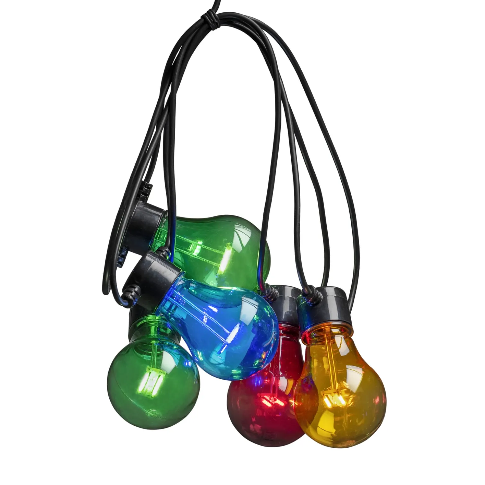 Lichterkette Biergarten 10 bunte LED-Birnen