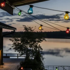 Lichterkette Biergarten 10 bunte LED-Birnen