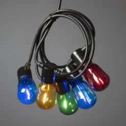 Lichterkette Biergarten 20 LED-Tropfen bunt