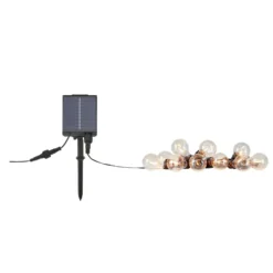 Lichterkette Suno, Solar, USB, Kunststoff, 10-flammig, IP44