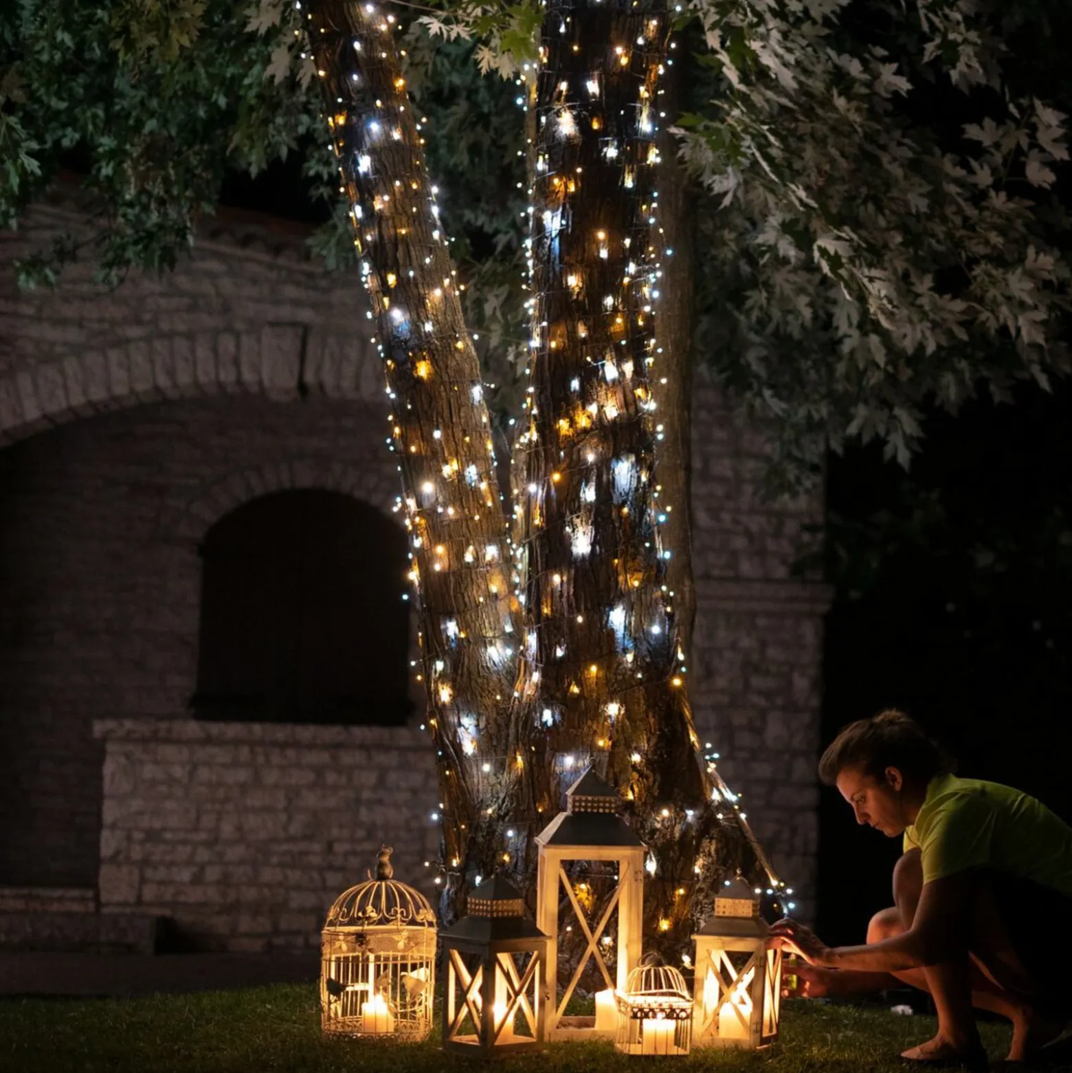Lichterkette Twinkly CCT schwarz 400-flammig 32m