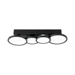 LIGHTME LED-Deckenleuchte Aqua GU10 4-fl. schwarz