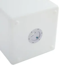 Lindby Akku-LED-Außenleuchte Cubara, RGB, Würfel, Kunststoff