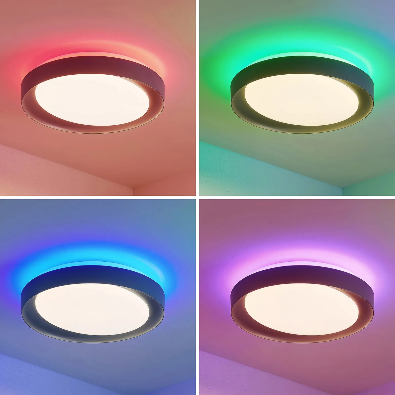 Lindby Alyano LED-Deckenleuchte, RGB, CCT, dimmbar
