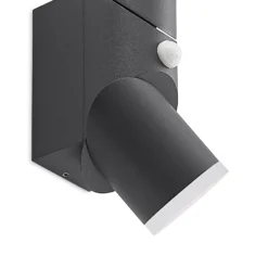 Lindby Aspyn LED-Außenwandleuchte, 2fl, Sensor