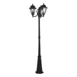 Lindby Außenlampe Edana, 212cm, 3-flg., anthrazit, E27, IP44
