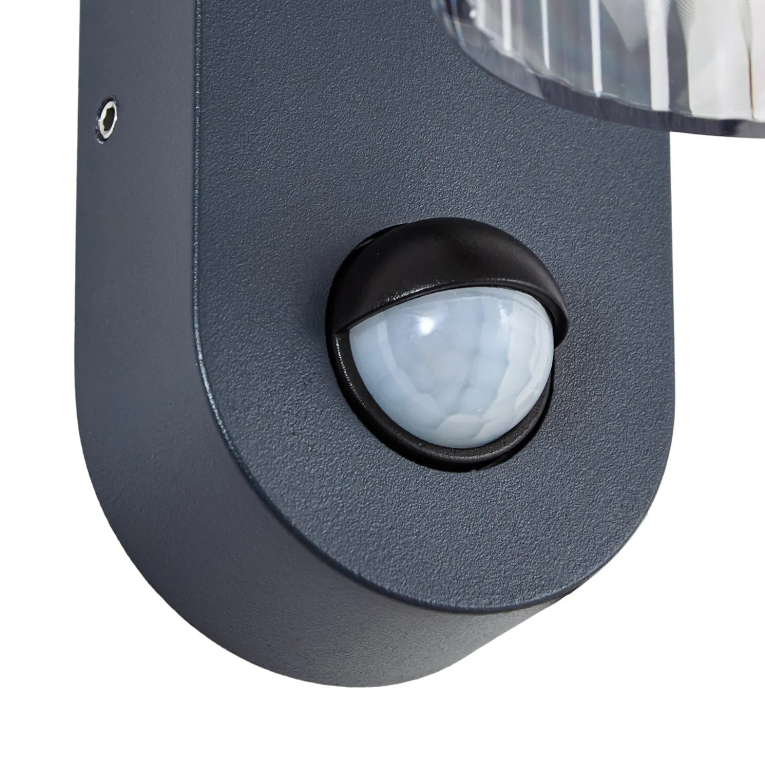 Lindby Außenwandlampe Kaliro, anthrazit, 24 cm, IP54, Sensor