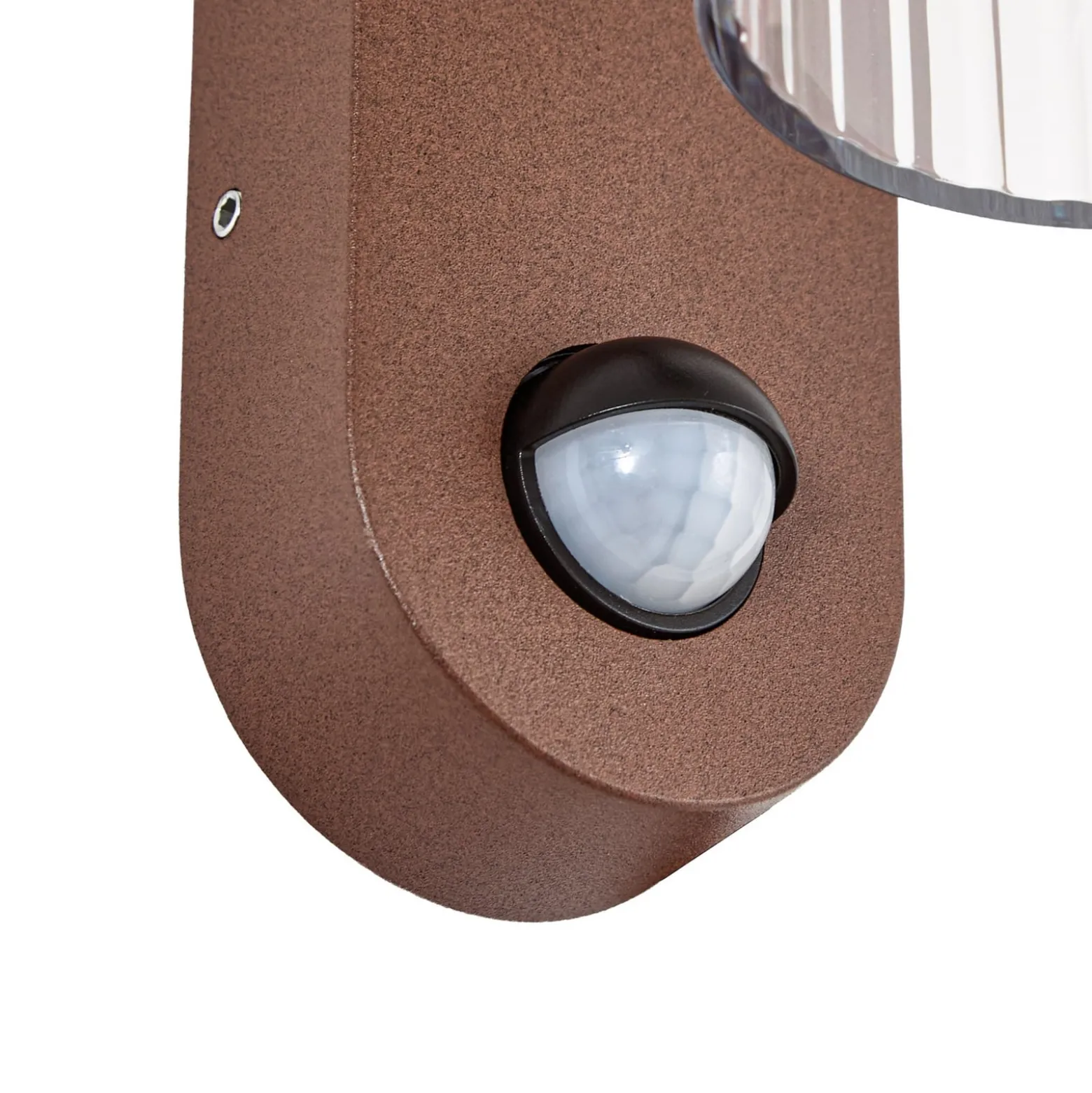 Lindby Außenwandlampe Kaliro, rost, 24 cm, IP54, Sensor