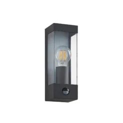 Lindby Außenwandlampe Tilian, Sensor, Höhe 25 cm, anthrazit