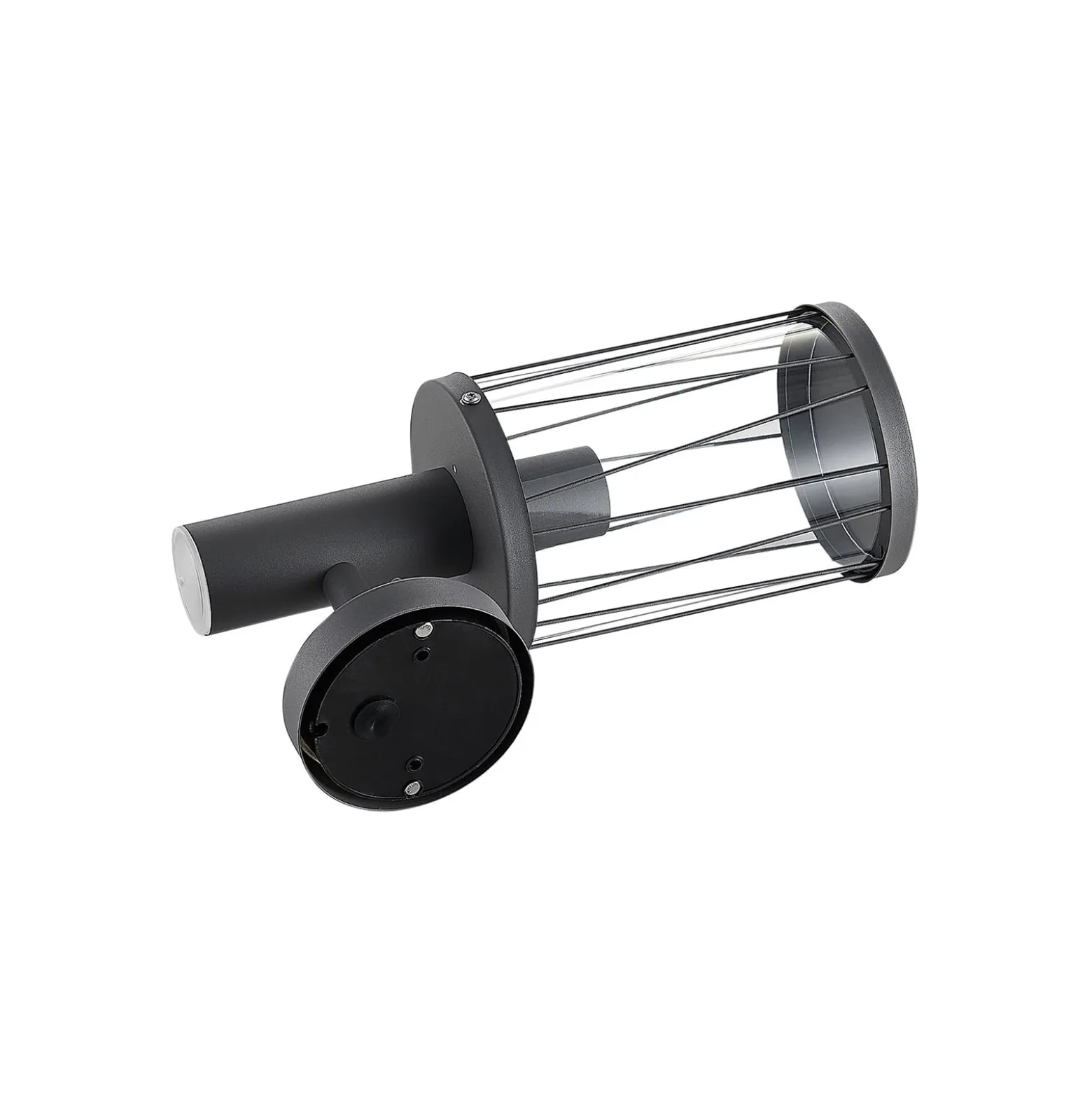 Lindby Außenwandlampe Yonan, Höhe 34 cm, anthrazit, Sensor