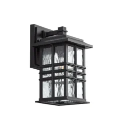 Lindby Außenwandleuchte Eliosa, schwarz, 30 cm, E27, Laterne