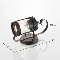 Lindby Außenwandleuchte Farly, rostbraun, Alu, 17cm