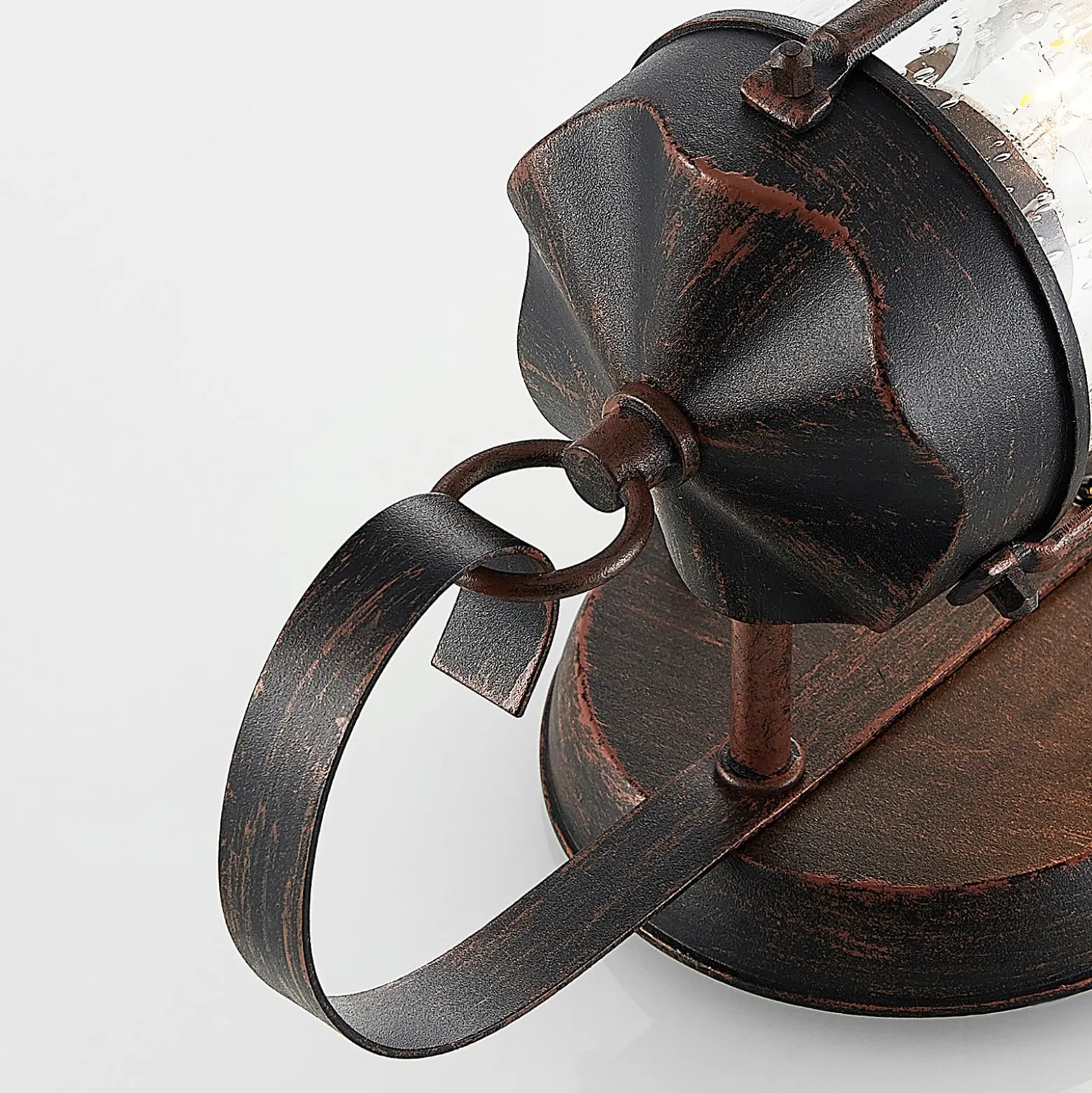 Lindby Außenwandleuchte Farly, rostbraun, Alu, 17cm