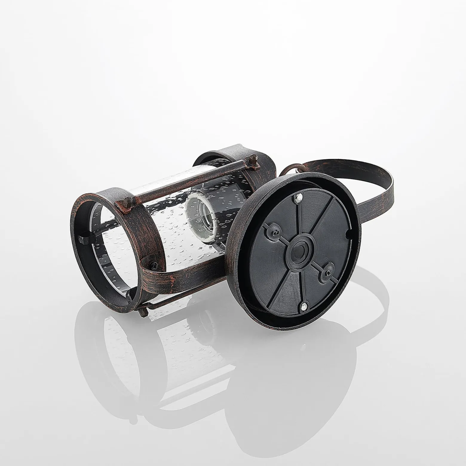 Lindby Außenwandleuchte Farly, rostbraun, Alu, 17cm