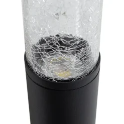 Lindby Außenwandleuchte Gavros, schwarz, Aluminium, Sensor