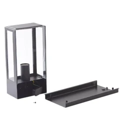 Lindby Außenwandleuchte Ilana, schwarz, Sensor, IP44, E27